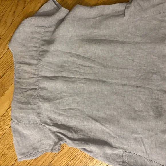 Flax Lavender Linen Tunic top size L with pockets - Picture 3 of 4